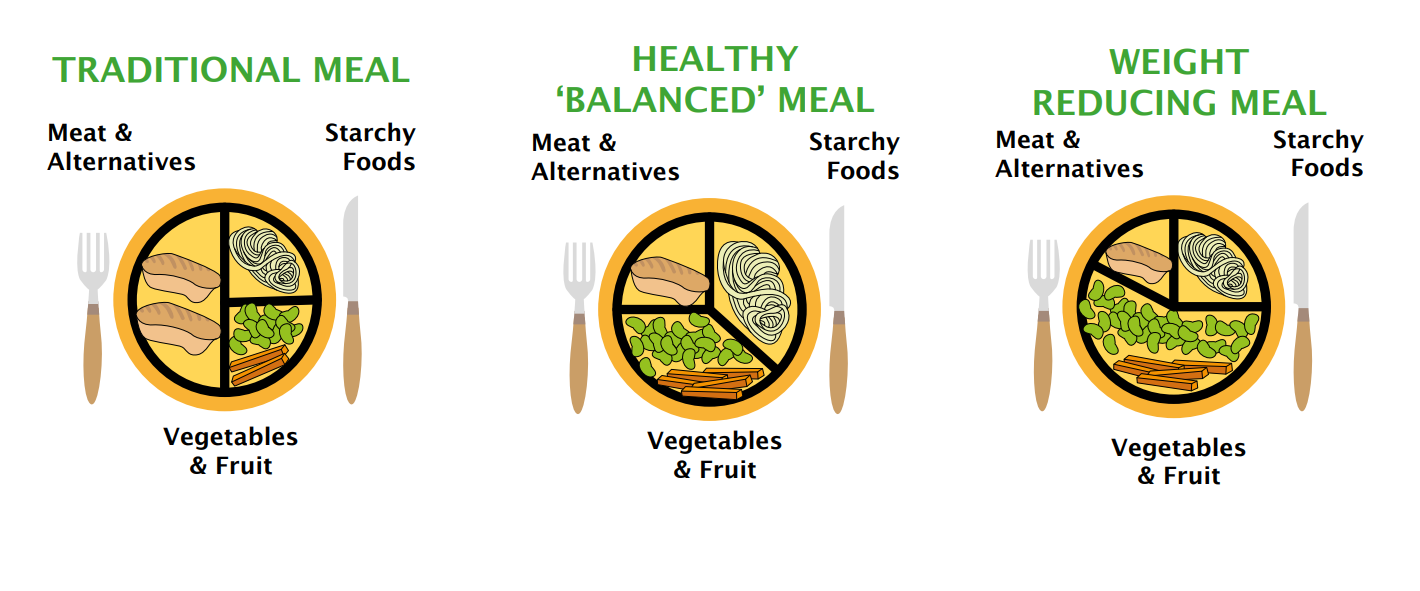 infographic showing various types of meals