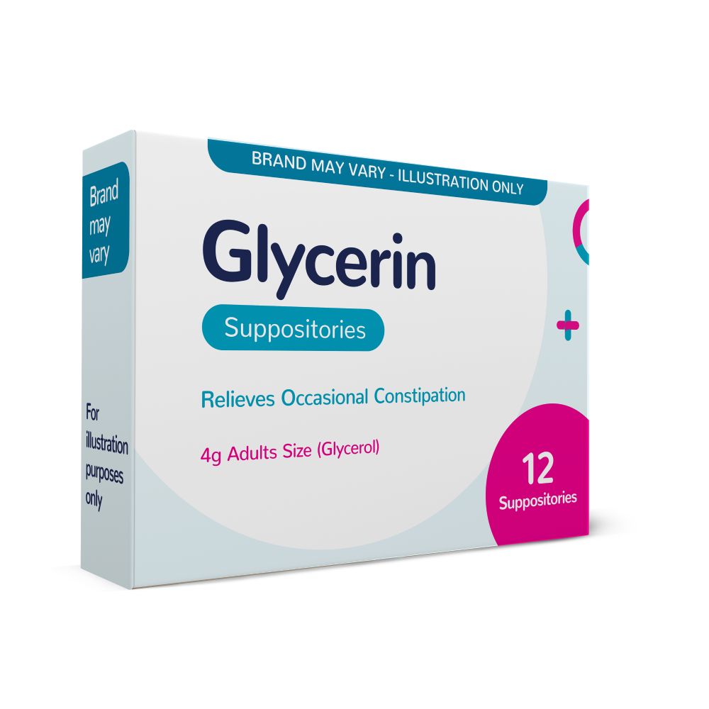 Glycerin suppositories for constipation