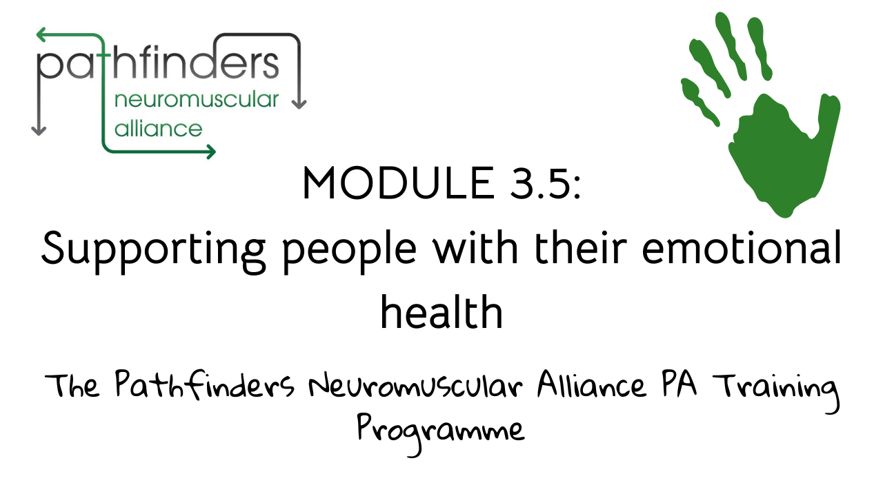 Module 3.5 – Supporting People with their Emotional Health