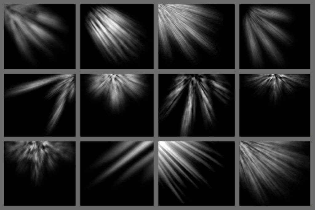 PS Sun Ray Brushes (12 zonnestralen penselen) PMW PHOTOGRAPHY