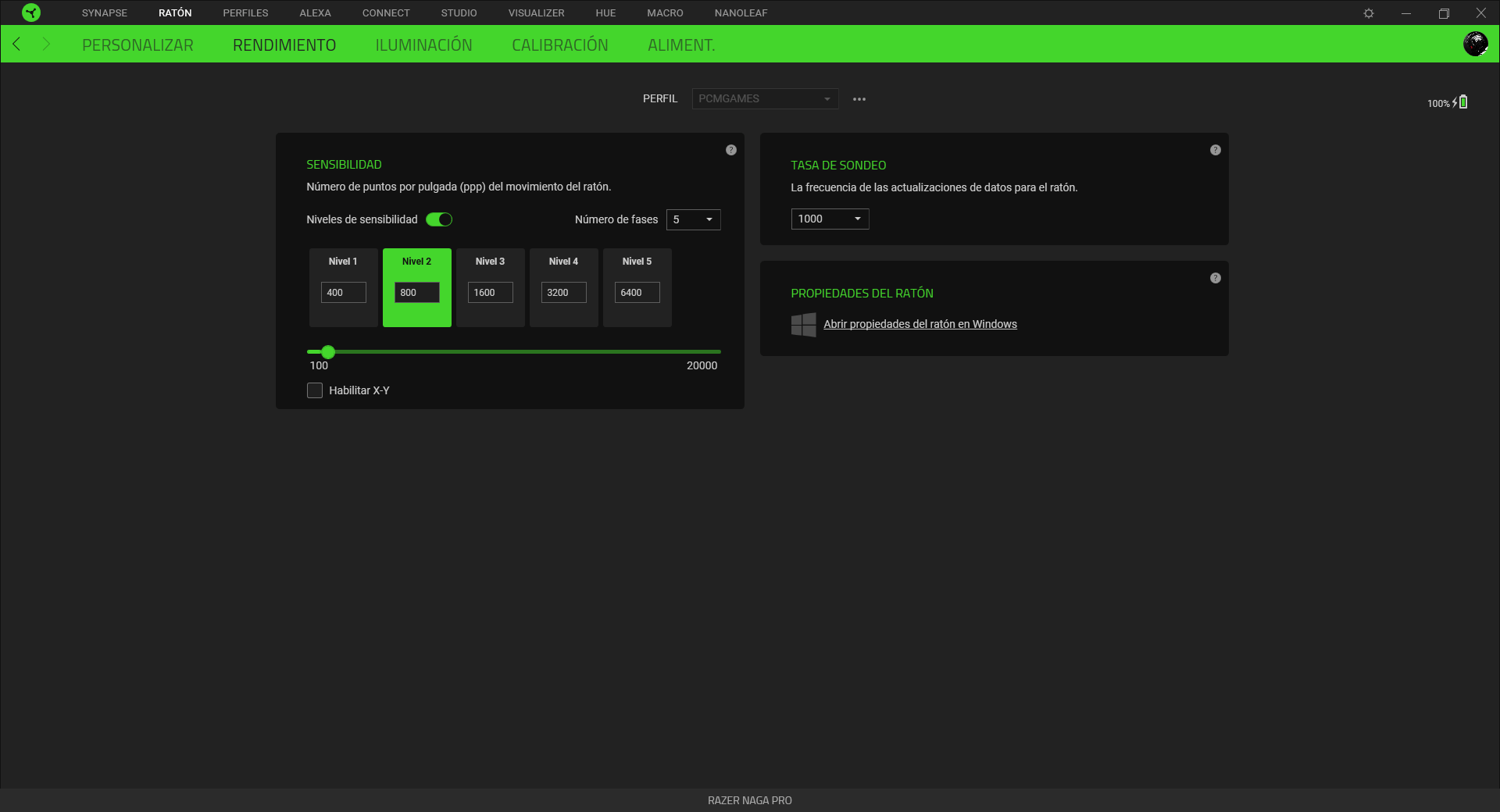Razer Naga Pro Analisis Razer Synapse 2