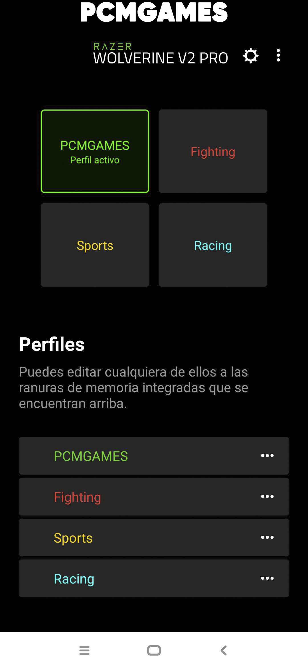Razer Wolverine V2 Pro Analisis Razer Controller App 5
