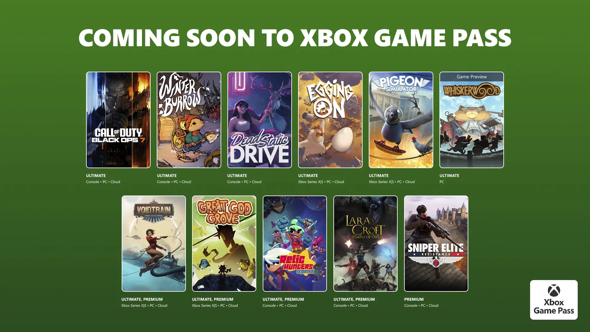 Game Pass de noviembre 2025