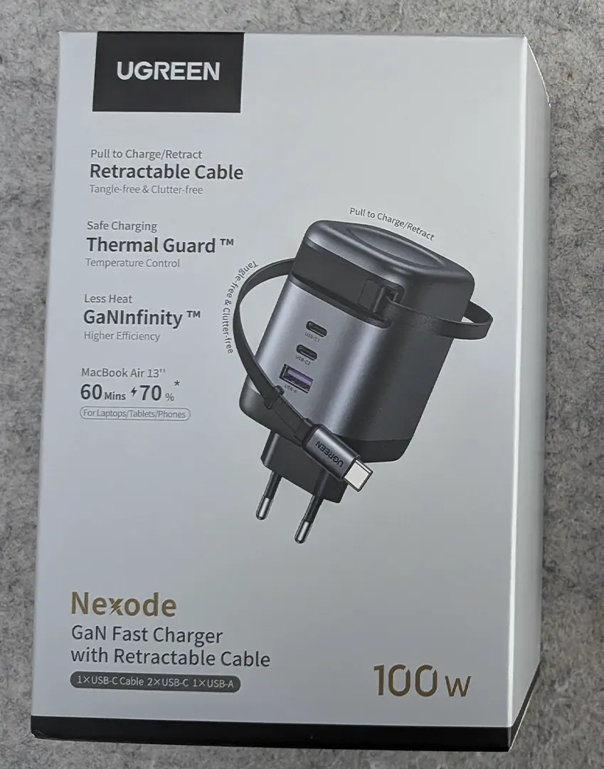 Nexode con cable retráctil
