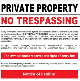 Trespass Notices (Laminated)