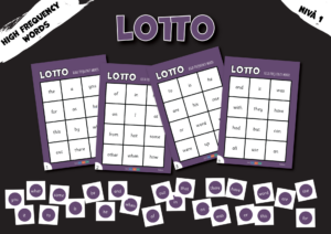 Lotto: High frequency words (nivå 1)