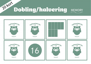 Memory: dobling og halvering 1-20