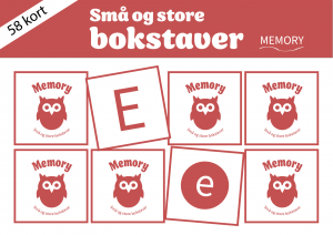 Memory: små og store bokstaver