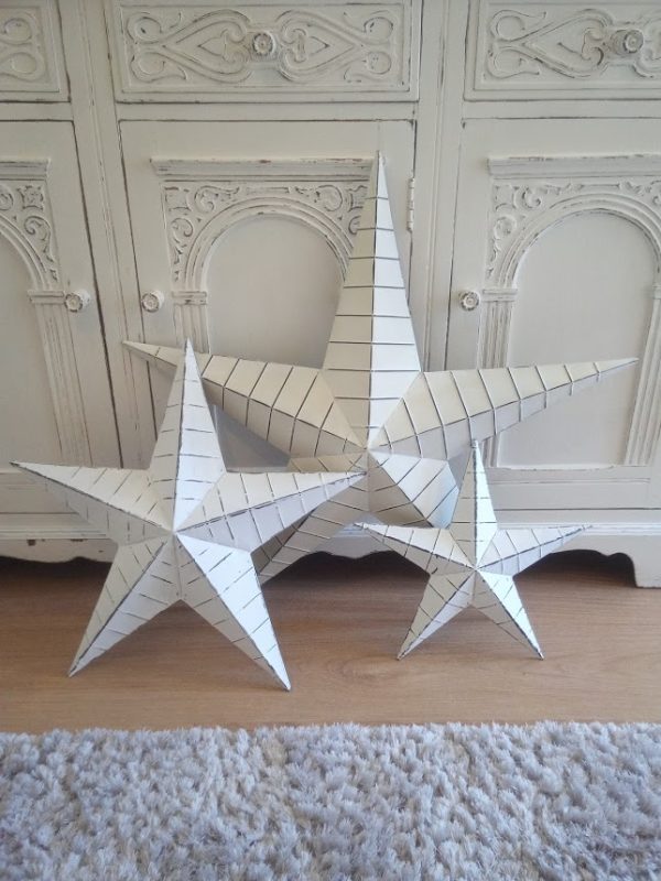 Large White Metal Barn Star 73.5cm Indoor/Outdoor - Gifts