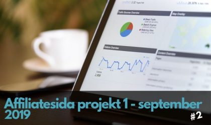 Affiliatesida projekt 1: Uppdatering för september