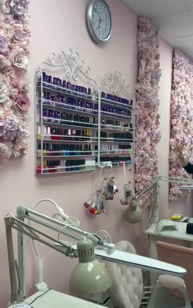 Salon refurbishment has been done. Flower and selfi wall for satisfied clients