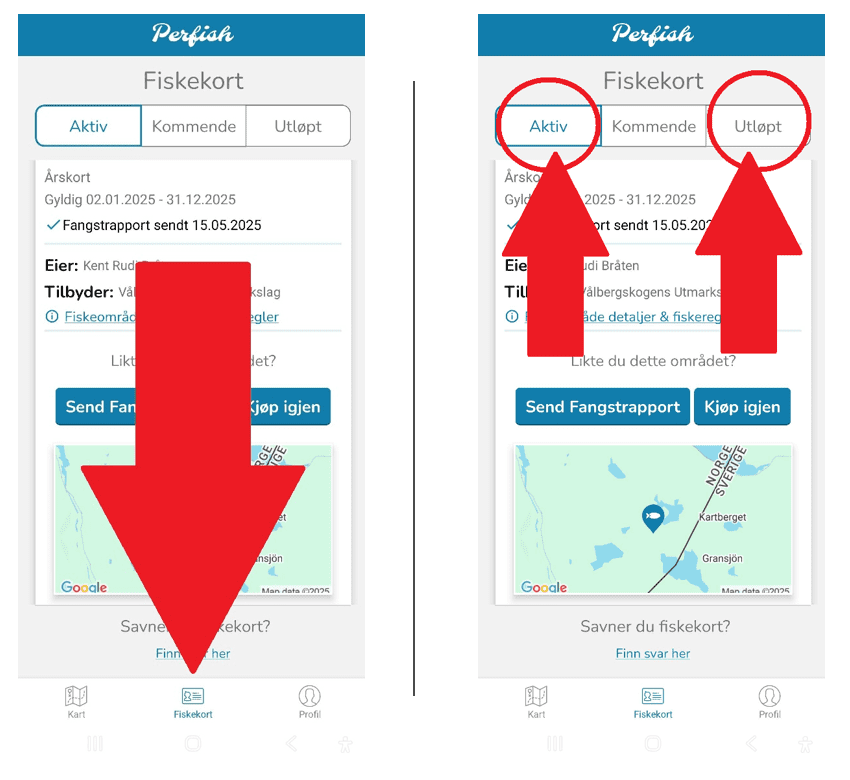 Hvordan levere fangstrapport