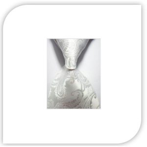 slips sølvfarvet frostmønstret filigri