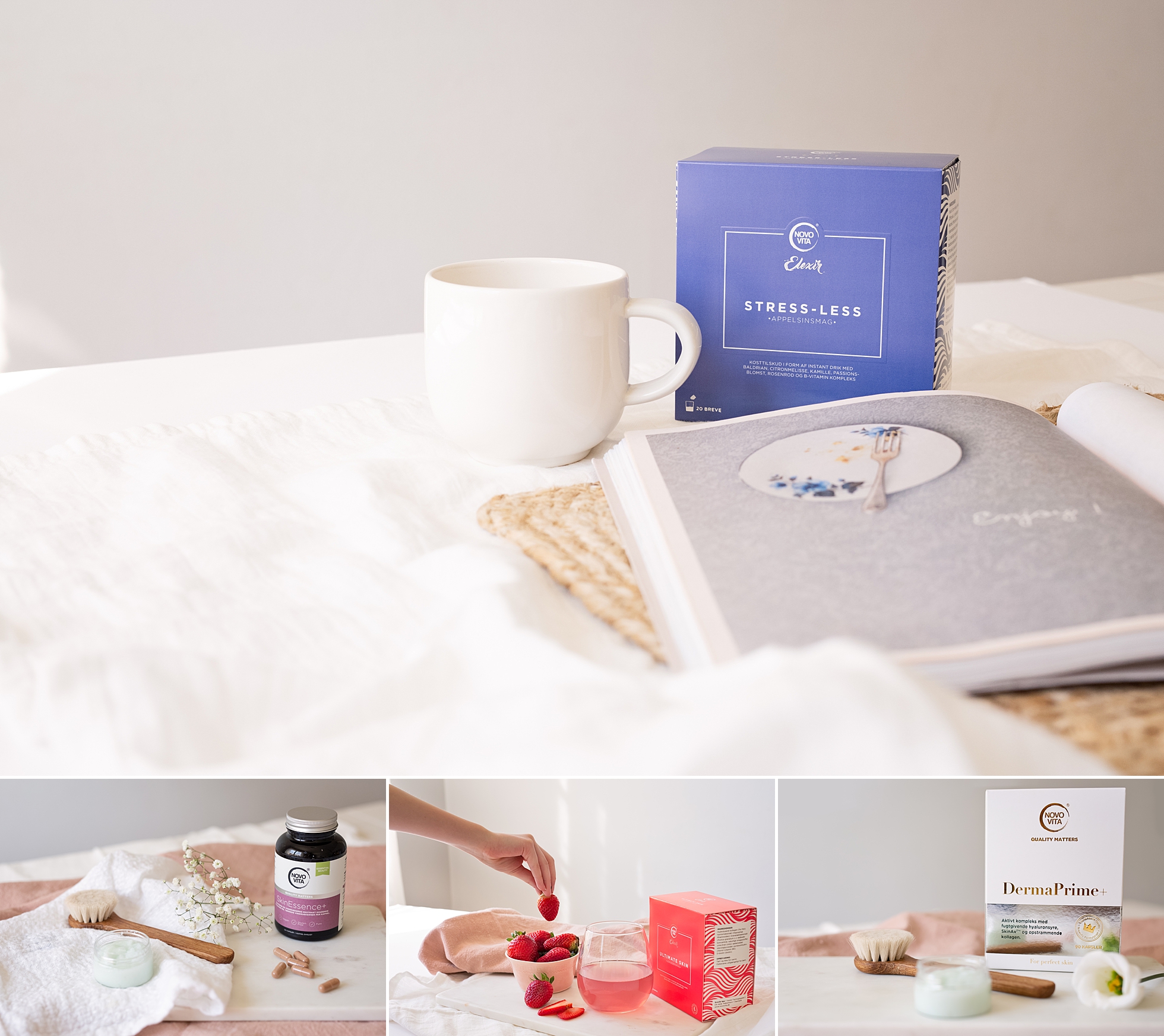 Pretty lifestyle images of healthcare products