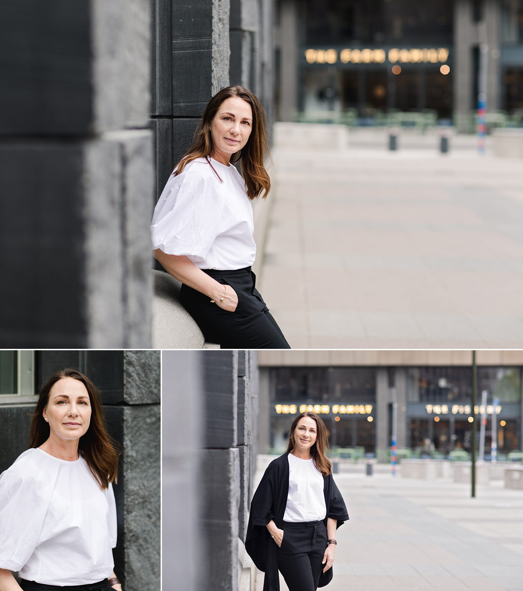 A female IT professional at Brunkebergstorg, a beautiful photo shoot location in Stockholm