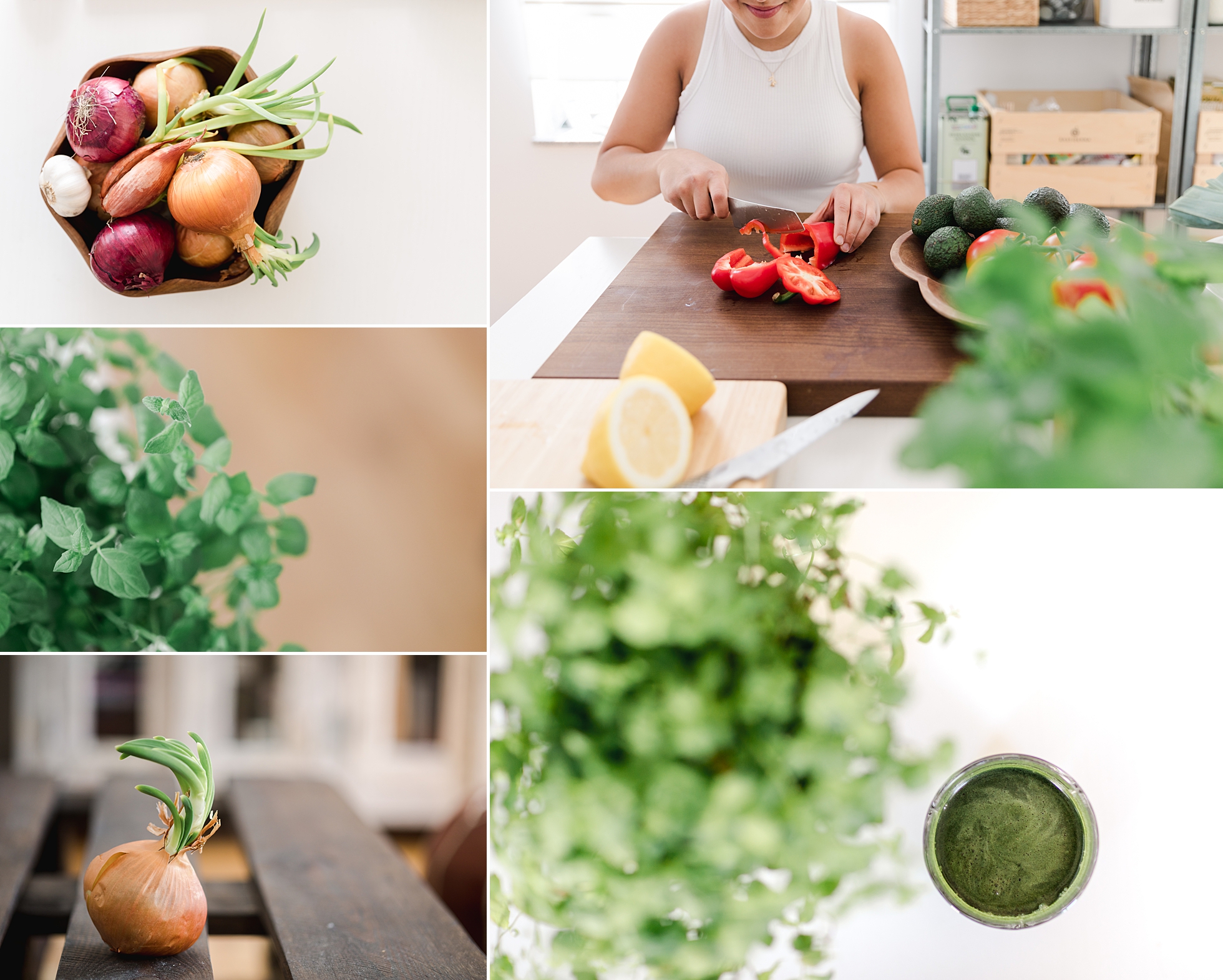 A collage of healthy food