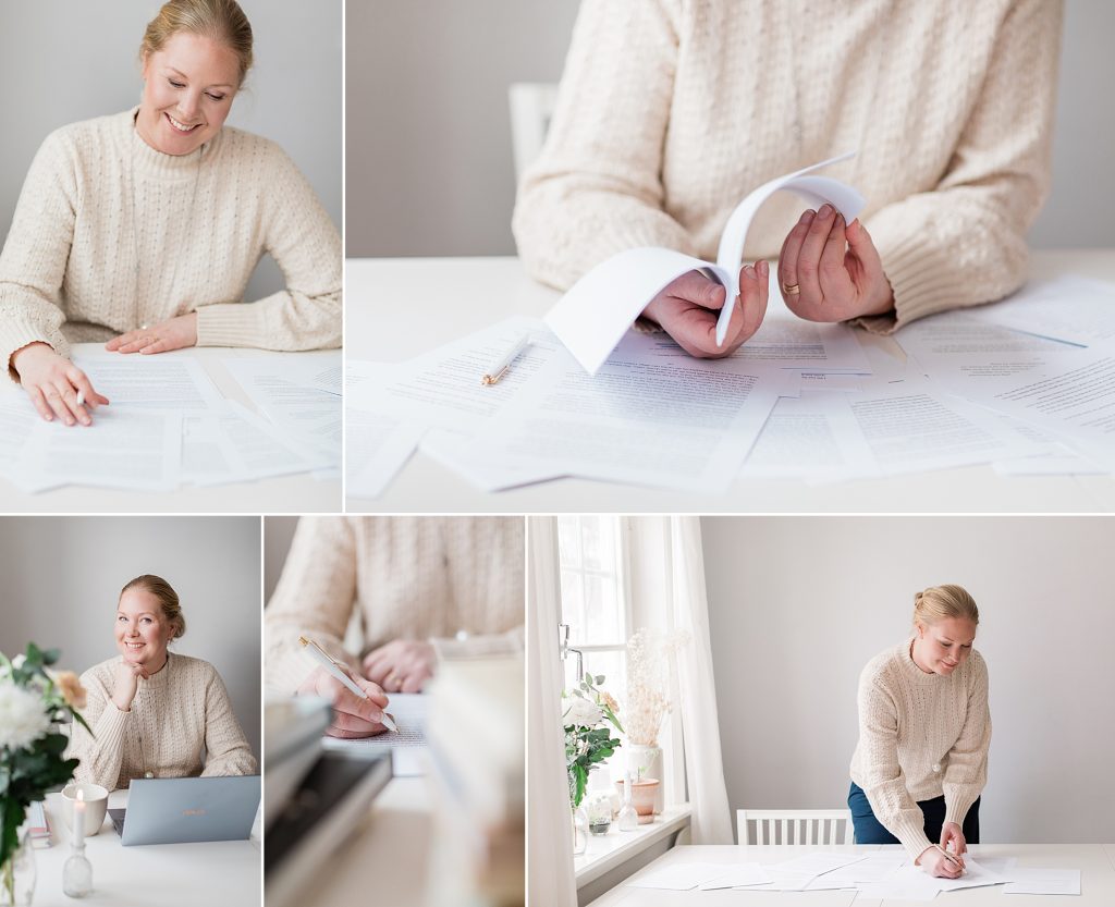 "a collection of light and airy photos of a female writing coach taken by Janine Laag at Lumeah Photography"
