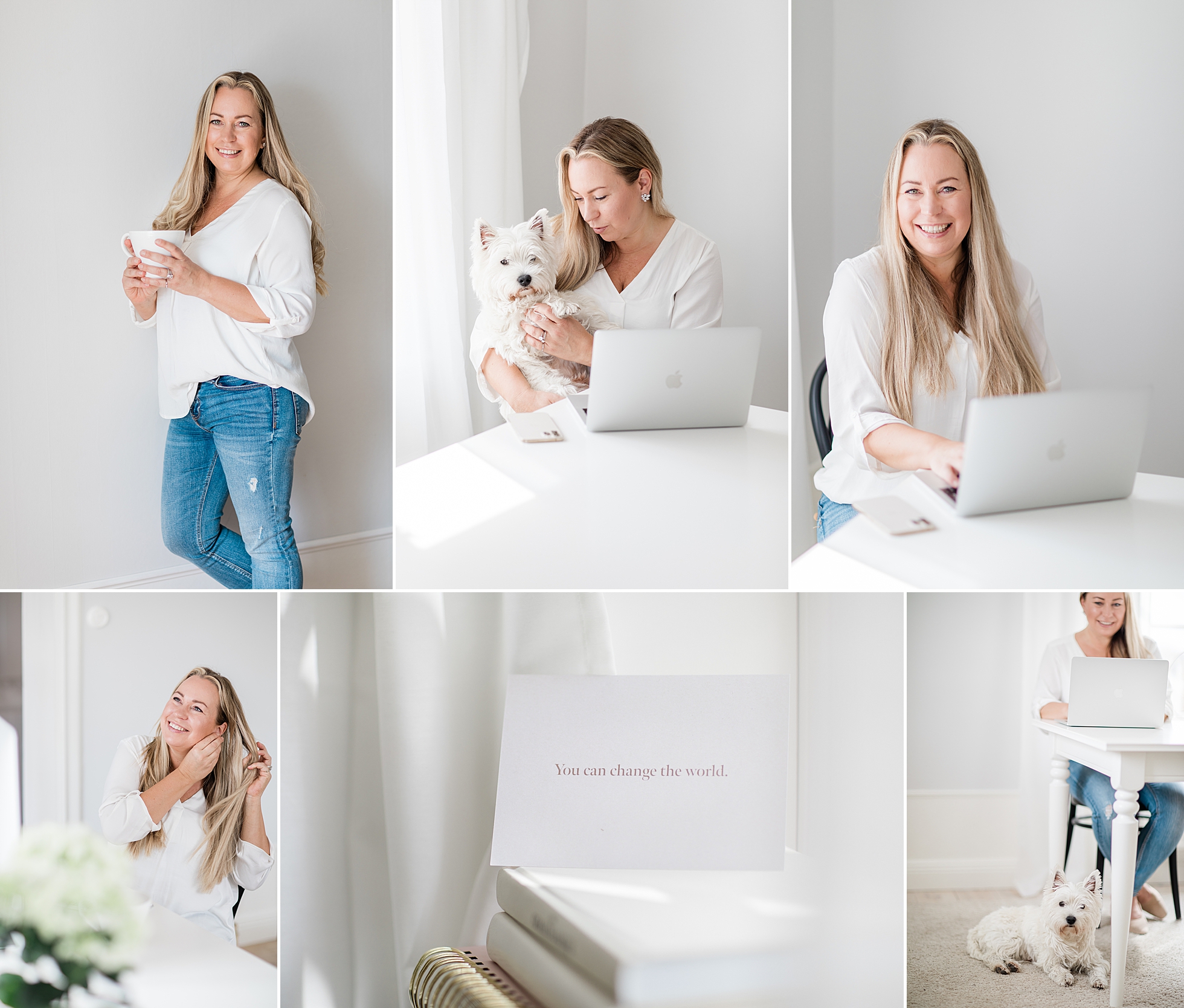 light and airy personal brand photos of branding coach Malin Hammar-Blomwall