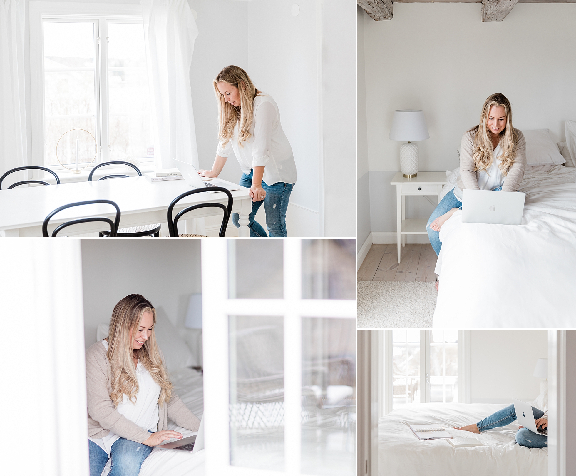 personal brand photos of coach Malin Hammar-Blomwall from her in-home brand photo shoot