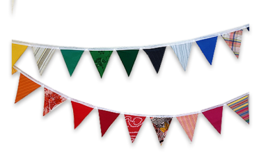 Upcycling Wimpelkette