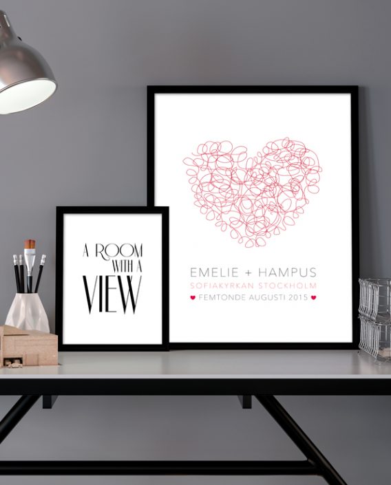 Poster Heart & Room with a View