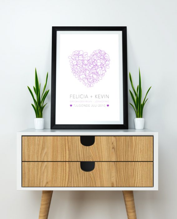 Poster Heart Wedding