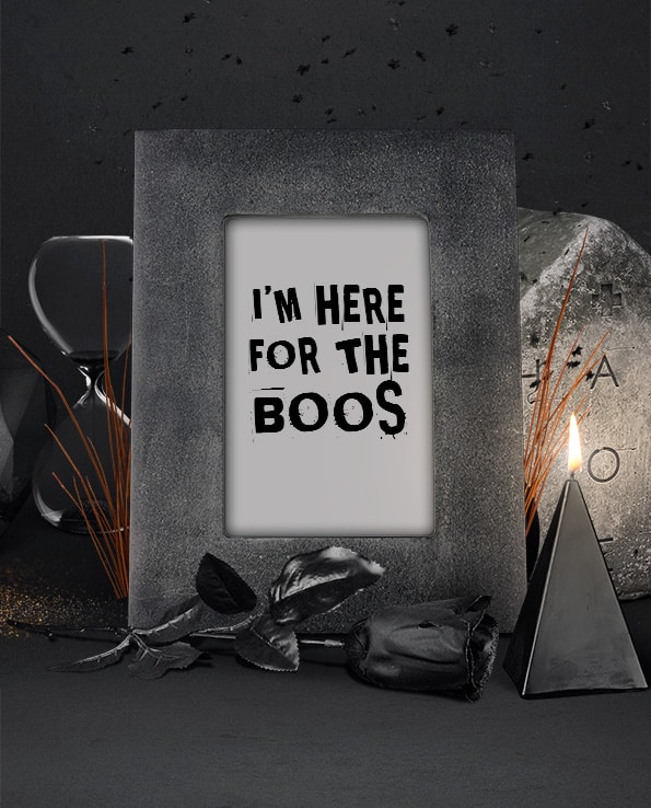 Halloweenposter I'm here for the boos