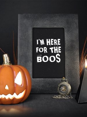 Halloweenposter I'm here for the boos