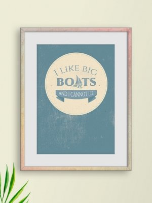 Poster Big Boats i vintagestil