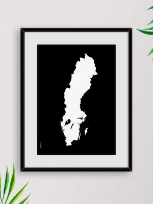 Poster Sverigekarta Göteborg