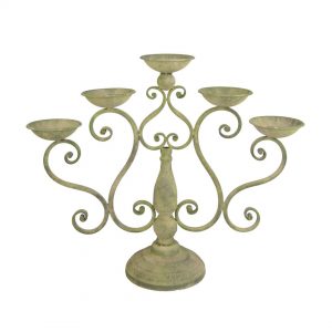 Aged Metal Candelabra