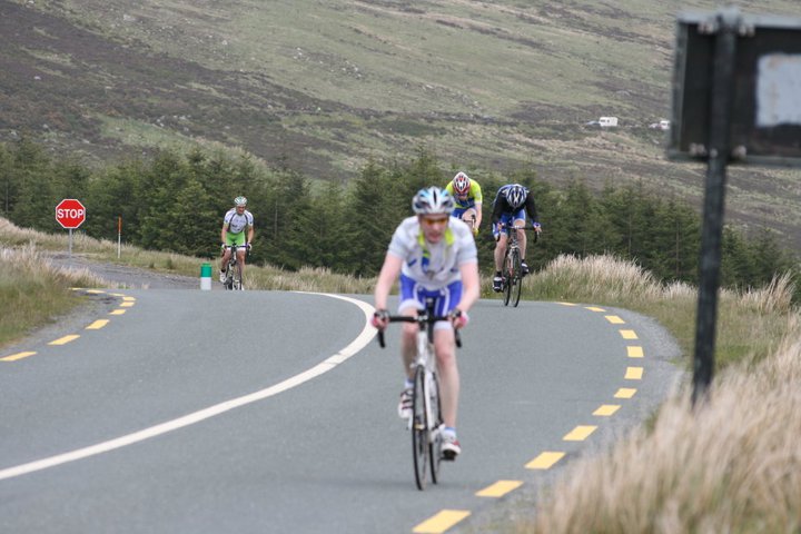 Peter James Tompkins climbing the Wicklow Gap, part of the Wicklow 200 route