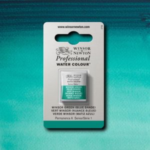 Akvarellfärg W&N Professional halvkopp – Winsor green (blue shade) 719