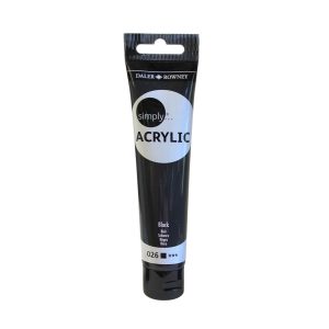 Akrylfärg Simply tub 75 ml – Black 026