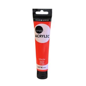 Akrylfärg Simply tub 75 ml – Brilliant red 547