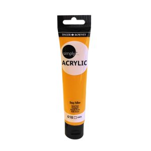 Akrylfärg Simply tub 75 ml – Deep yellow 618