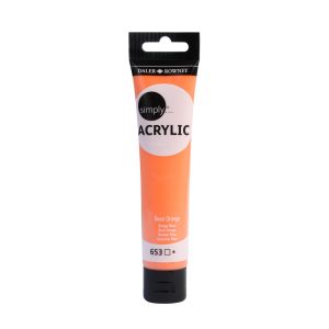 Akrylfärg Simply tub 75 ml – Neon orange 653