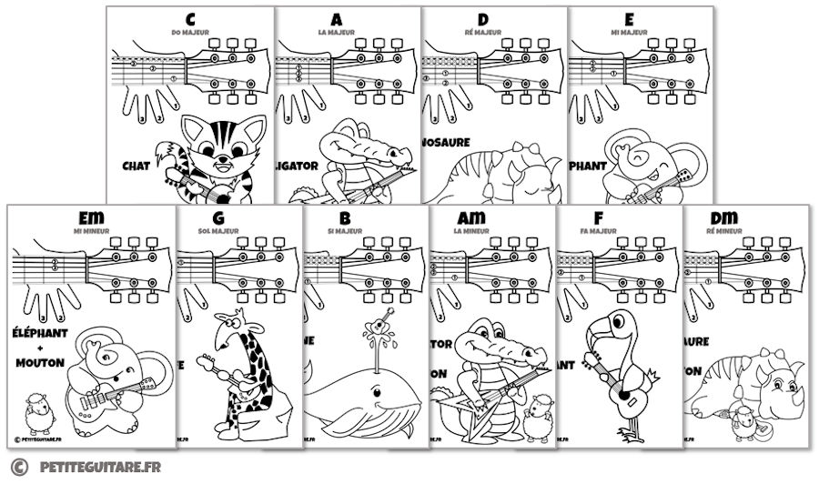 Les Premiers Accords de Guitare pour Enfants - PetiteGuitare