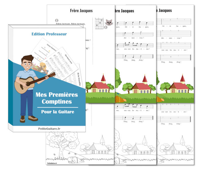 apprendre frere jacques guitare