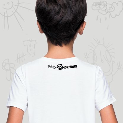 Arrière stylé t-shirt enfant logo Petits Morpions marque belge