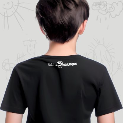 Arrière stylé t-shirt enfant logo Petits Morpions marque belge