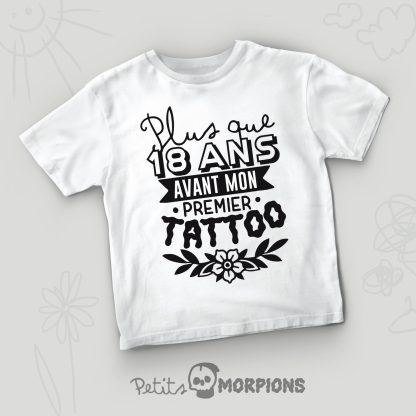 t-shirt drole tatouage thème tattoo enfant rigolo vêtement original bébé enfants