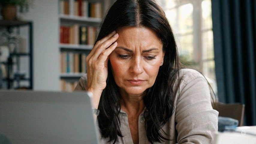 een vrouw met hoge stress en in high-anxiety