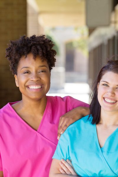 Diverse healthcare team working together. Diverse healthcare team working together in unity.
