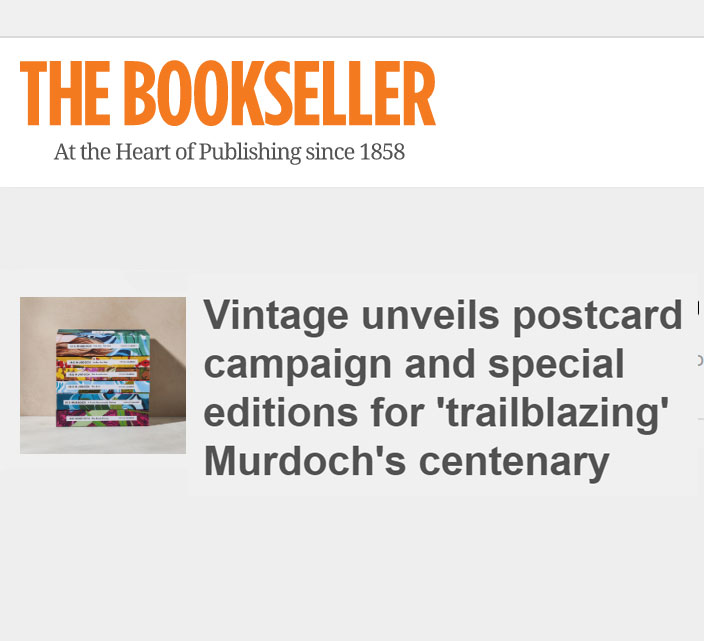 The Bookseller - Vintage unveils postcard campaign and special editions for 'trailblazing' Murdoch's centenary