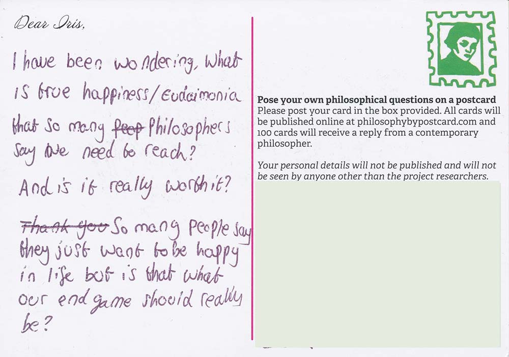 I have been wondering, what is true happiness/eudaimonia that so many philosophers say we need to reach? And is it really worth it? So many people say they just want to be