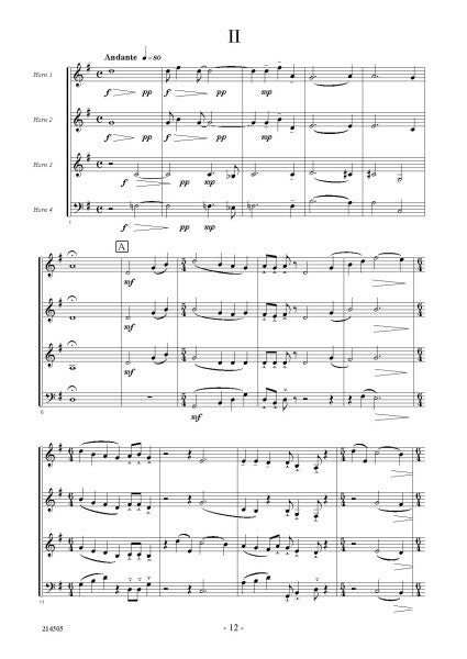 Quartet No. 1, for Four Horns - Phoenix Music Publications