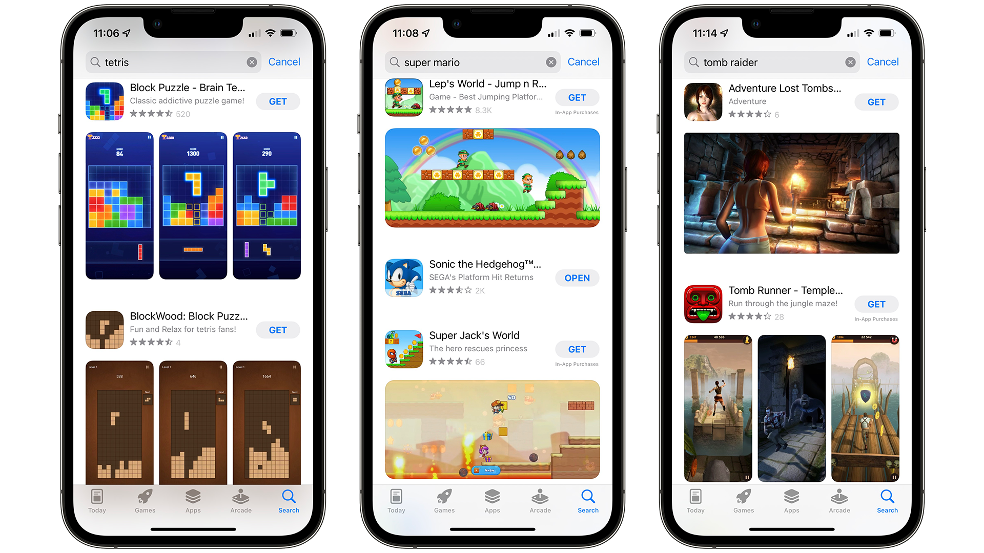 Tomb Raider, Sonic and Mario copycats on App Store