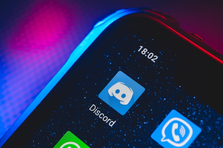 Discord app icon on the screen smartphone