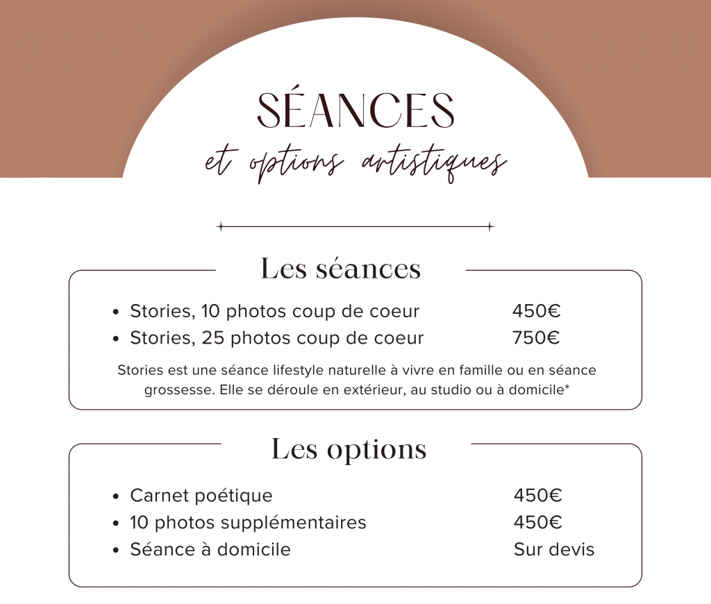tarif stories séance photo lifestyle